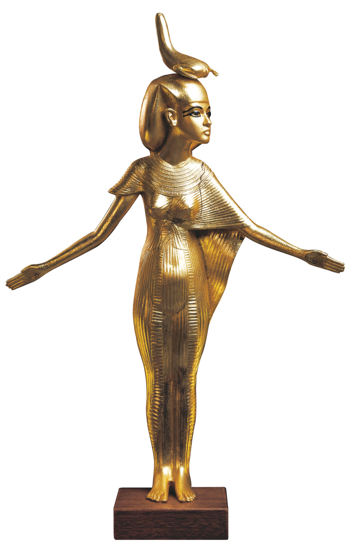 Skulptur 'Schutzgöttin Selket' (Originalgröße), vergoldet